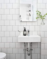 Matte White 6"x6" Ceramic Wall Tile for Kitchen Backsplash & Bathroom - Sold Per Sq.Ft.